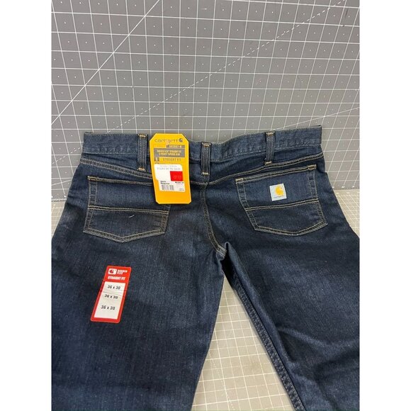 Carhartt Men's 5-Pocket Tapered Slim Fit Jeans 36x30 Dark Denim NEW NWT~~ - Picture 2 of 8